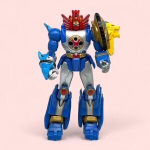 RARE Power Rangers Ninja Storm Lightning Megazord 2002 Bandai 5.5" Action Figure